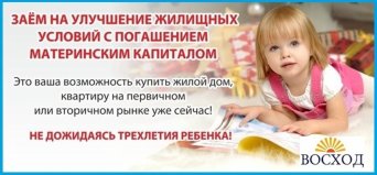 кредит и ипотека под материнский капитал Займ под материнский капитал для покупки дома, квартиры